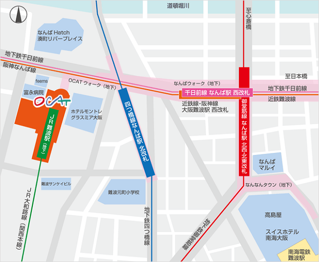難波ocatまでの行き方教えます 各交通機関からの道のり ドットコラム