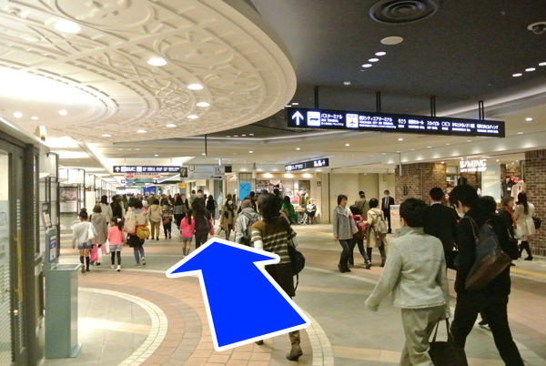 1.JRの改札からYCATまでの行き方